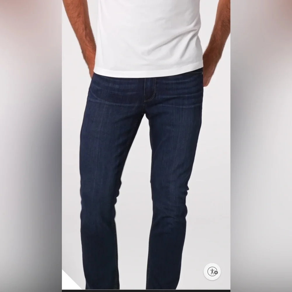 PAIGE Lennox Men's Slim Jeans in Dark Blue